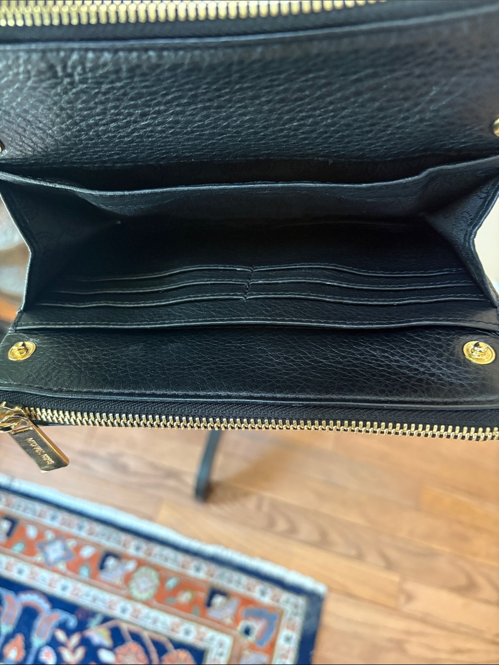 Michael Kors Black Leather Fulton Crossbody Bag - Picture 3 of 8